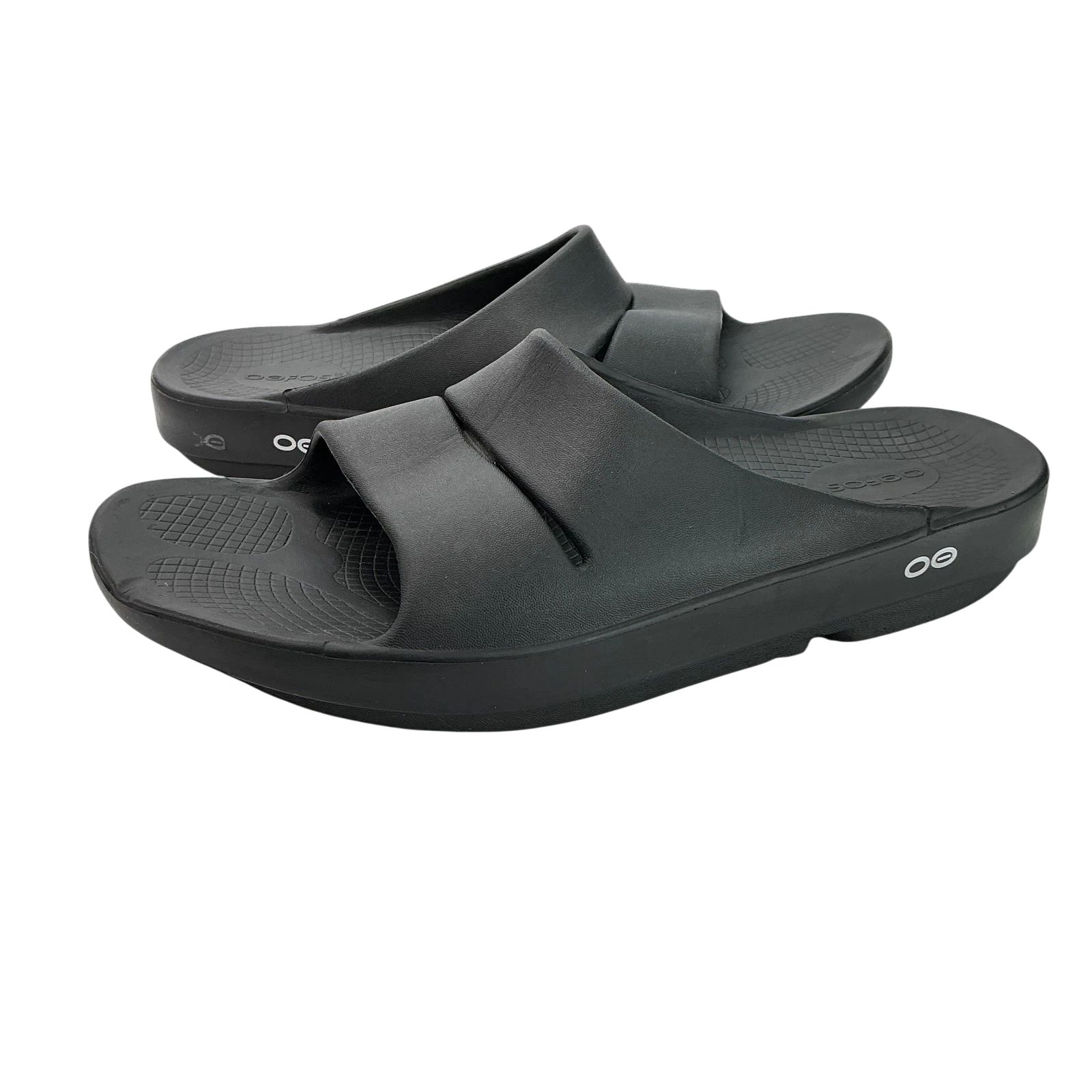 Oofos Ooahh Sport Slide Sandals Mens 10 Womens 12 Comfort Orthopedic Shoes Black